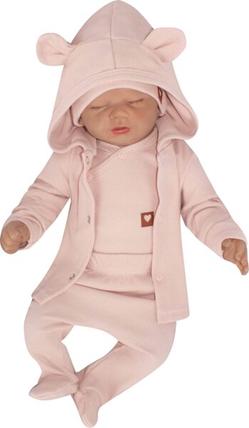 Rievots kokvilnas komplekts jaundzimušajiem